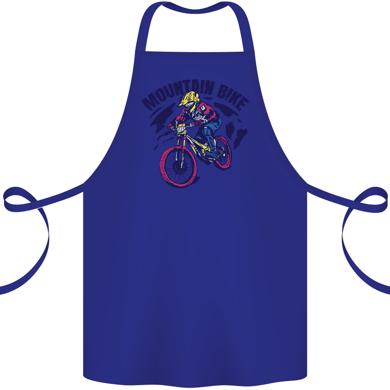 Cycling Mountain Bike Bicycle Cyclist MTB Cotton Apron 100% Organic Royal Blue