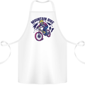 Cycling Mountain Bike Bicycle Cyclist MTB Cotton Apron 100% Organic White