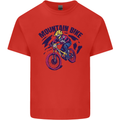 Cycling Mountain Bike Bicycle Cyclist MTB Kids T-Shirt Childrens Red