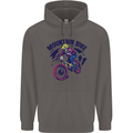 Cycling Mountain Bike Bicycle Cyclist MTB Mens 80% Cotton Hoodie Charcoal