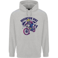 Cycling Mountain Bike Bicycle Cyclist MTB Mens 80% Cotton Hoodie Sports Grey