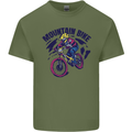 Cycling Mountain Bike Bicycle Cyclist MTB Mens Cotton T-Shirt Tee Top Military Green
