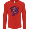 Cycling Mountain Bike Bicycle Cyclist MTB Mens Long Sleeve T-Shirt Red
