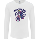 Cycling Mountain Bike Bicycle Cyclist MTB Mens Long Sleeve T-Shirt White