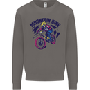 Cycling Mountain Bike Bicycle Cyclist MTB Mens Sweatshirt Jumper Charcoal