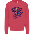 Cycling Mountain Bike Bicycle Cyclist MTB Mens Sweatshirt Jumper Heliconia