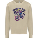Cycling Mountain Bike Bicycle Cyclist MTB Mens Sweatshirt Jumper Sand