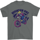 Cycling Mountain Bike Bicycle Cyclist MTB Mens T-Shirt Cotton Gildan Charcoal