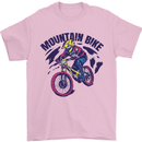 Cycling Mountain Bike Bicycle Cyclist MTB Mens T-Shirt Cotton Gildan Light Pink