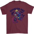Cycling Mountain Bike Bicycle Cyclist MTB Mens T-Shirt Cotton Gildan Maroon