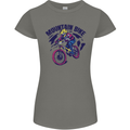 Cycling Mountain Bike Bicycle Cyclist MTB Womens Petite Cut T-Shirt Charcoal