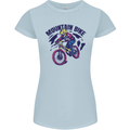 Cycling Mountain Bike Bicycle Cyclist MTB Womens Petite Cut T-Shirt Light Blue