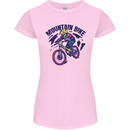 Cycling Mountain Bike Bicycle Cyclist MTB Womens Petite Cut T-Shirt Light Pink