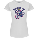 Cycling Mountain Bike Bicycle Cyclist MTB Womens Petite Cut T-Shirt White