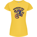 Cycling Mountain Bike Bicycle Cyclist MTB Womens Petite Cut T-Shirt Yellow