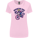 Cycling Mountain Bike Bicycle Cyclist MTB Womens Wider Cut T-Shirt Light Pink