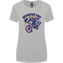 Cycling Mountain Bike Bicycle Cyclist MTB Womens Wider Cut T-Shirt Sports Grey