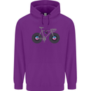 Cycling Music Cyclist Funny Bicycle Bike Childrens Kids Hoodie Purple