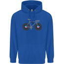 Cycling Music Cyclist Funny Bicycle Bike Childrens Kids Hoodie Royal Blue