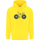 Cycling Music Cyclist Funny Bicycle Bike Childrens Kids Hoodie Yellow