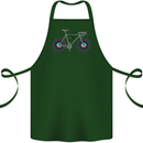 Cycling Music Cyclist Funny Bicycle Bike Cotton Apron 100% Organic Forest Green