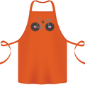 Cycling Music Cyclist Funny Bicycle Bike Cotton Apron 100% Organic Orange