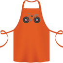 Cycling Music Cyclist Funny Bicycle Bike Cotton Apron 100% Organic Orange