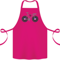 Cycling Music Cyclist Funny Bicycle Bike Cotton Apron 100% Organic Pink