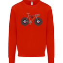 Cycling Music Cyclist Funny Bicycle Bike Kids Sweatshirt Jumper Bright Red