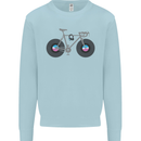 Cycling Music Cyclist Funny Bicycle Bike Kids Sweatshirt Jumper Light Blue