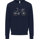 Cycling Music Cyclist Funny Bicycle Bike Kids Sweatshirt Jumper Navy Blue