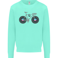 Cycling Music Cyclist Funny Bicycle Bike Kids Sweatshirt Jumper Peppermint
