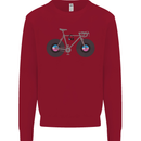 Cycling Music Cyclist Funny Bicycle Bike Kids Sweatshirt Jumper Red
