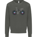 Cycling Music Cyclist Funny Bicycle Bike Kids Sweatshirt Jumper Storm Grey