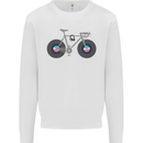 Cycling Music Cyclist Funny Bicycle Bike Kids Sweatshirt Jumper White