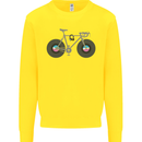 Cycling Music Cyclist Funny Bicycle Bike Kids Sweatshirt Jumper Yellow