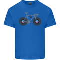 Cycling Music Cyclist Funny Bicycle Bike Kids T-Shirt Childrens Royal Blue