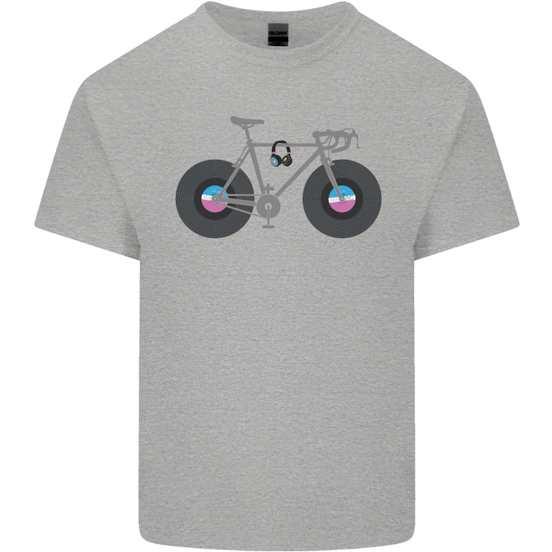 Cycling Music Cyclist Funny Bicycle Bike Kids T-Shirt Childrens Sports Grey