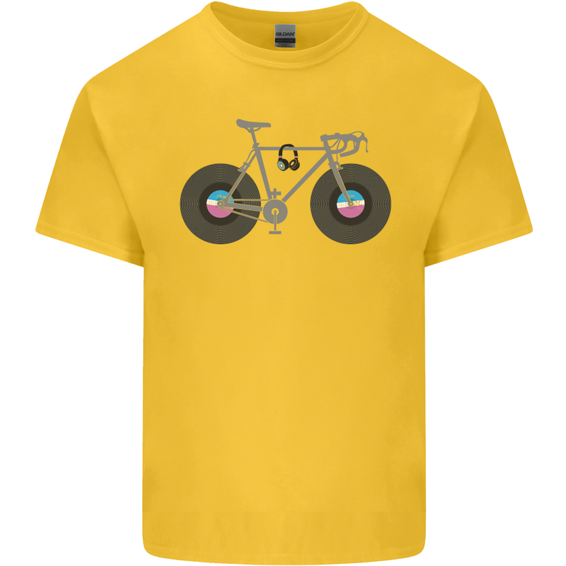 Cycling Music Cyclist Funny Bicycle Bike Kids T-Shirt Childrens Yellow