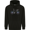 Cycling Music Cyclist Funny Bicycle Bike Mens 80% Cotton Hoodie Black