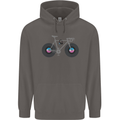Cycling Music Cyclist Funny Bicycle Bike Mens 80% Cotton Hoodie Charcoal