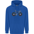 Cycling Music Cyclist Funny Bicycle Bike Mens 80% Cotton Hoodie Royal Blue