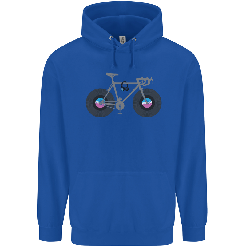 Cycling Music Cyclist Funny Bicycle Bike Mens 80% Cotton Hoodie Royal Blue