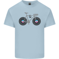 Cycling Music Cyclist Funny Bicycle Bike Mens Cotton T-Shirt Tee Top Light Blue