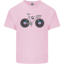 Cycling Music Cyclist Funny Bicycle Bike Mens Cotton T-Shirt Tee Top Light Pink