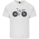 Cycling Music Cyclist Funny Bicycle Bike Mens Cotton T-Shirt Tee Top White