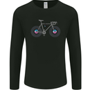 Cycling Music Cyclist Funny Bicycle Bike Mens Long Sleeve T-Shirt Black
