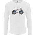 Cycling Music Cyclist Funny Bicycle Bike Mens Long Sleeve T-Shirt White