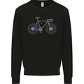 Cycling Music Cyclist Funny Bicycle Bike Mens Sweatshirt Jumper Black