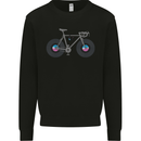 Cycling Music Cyclist Funny Bicycle Bike Mens Sweatshirt Jumper Black